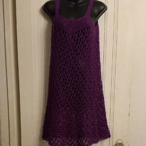 Handmade Purple Crochet Swimsuit Cover